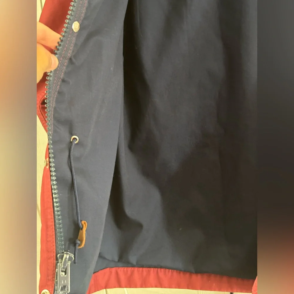 Woolrich‎ Vintage Women’s M Hooded jacket Winter Coat Snap Zip Red Outdoor
